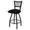 Holland Bar Stool Co 30" Swivel Bar Stool, Black Wrinkle, Blk Vinyl Seat X810 - alternate 1